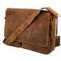 Geanta Umar Barbati Green Wood Vintage din Piele Naturala, Compatibila cu Laptop 14 inch, Documente A4, Tablete